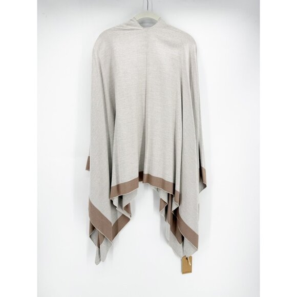 Women's Shawl Wrap Poncho Ruana Cape Cardigan Sweater Open Front for Travel Flig - Picture 3 of 8